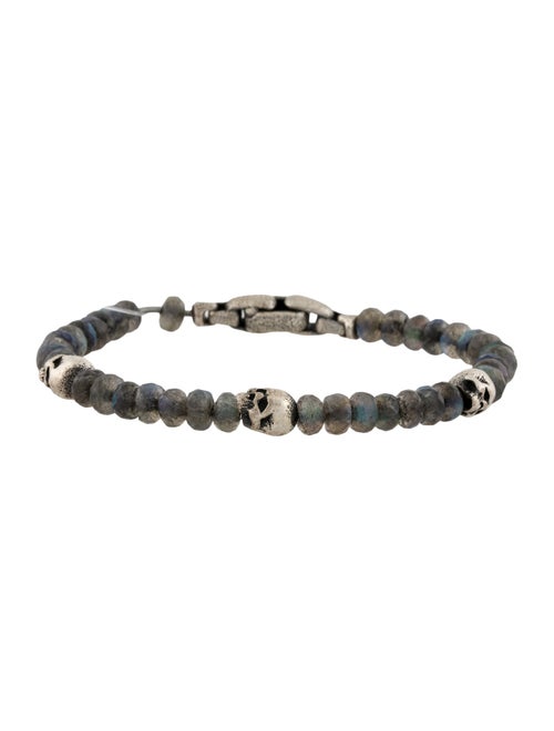 David Yurman Labradorite Memento Mori Skull Station Bracelet