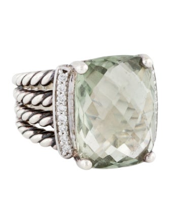 David Yurman Prasiolite & Diamond Wheaton Ring