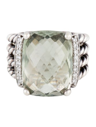 David Yurman Prasiolite & Diamond Wheaton Ring