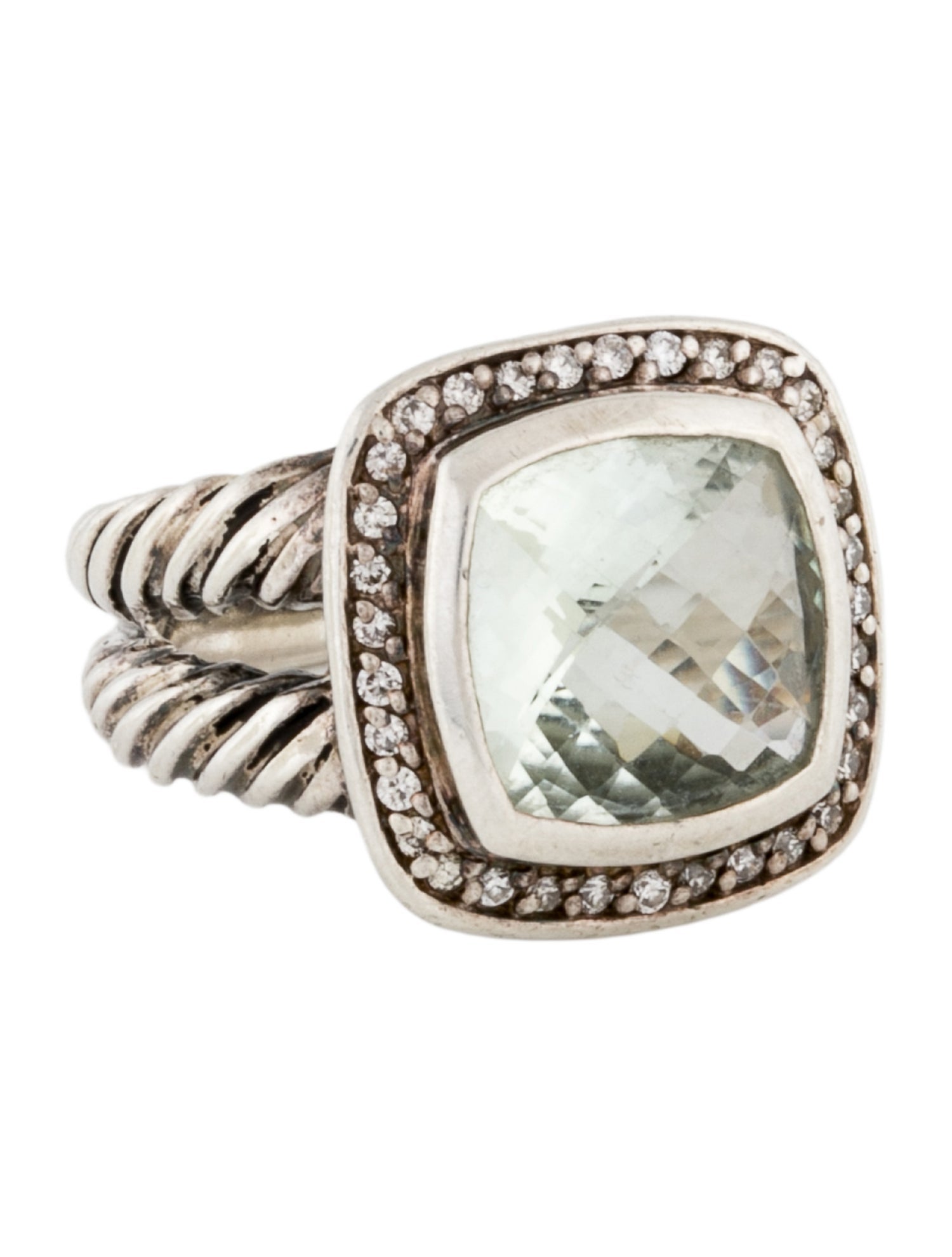 David Yurman Prasiolite & Diamond Albion Cocktail Ring