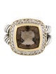 David Yurman Two-Tone Smoky Quartz & Diamond Albion Cocktail Ring