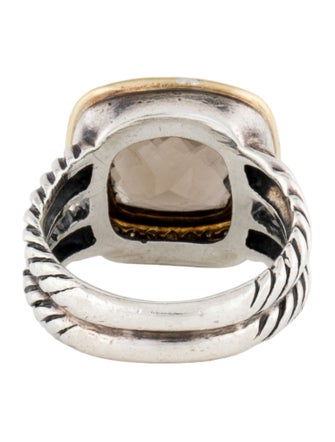 David Yurman Two-Tone Smoky Quartz & Diamond Albion Cocktail Ring