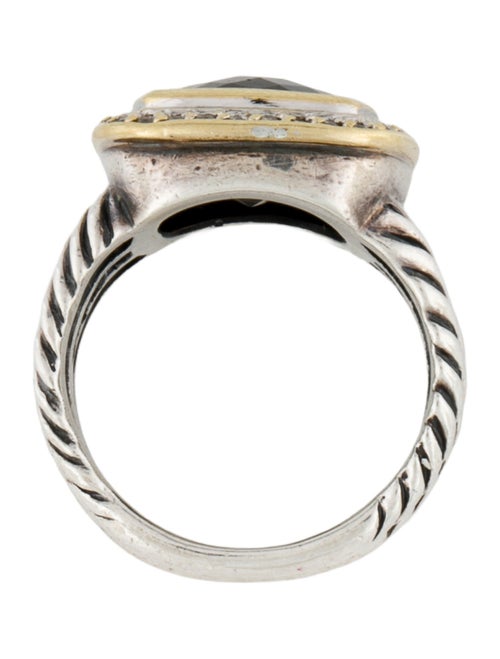 David Yurman Two-Tone Smoky Quartz & Diamond Albion Cocktail Ring