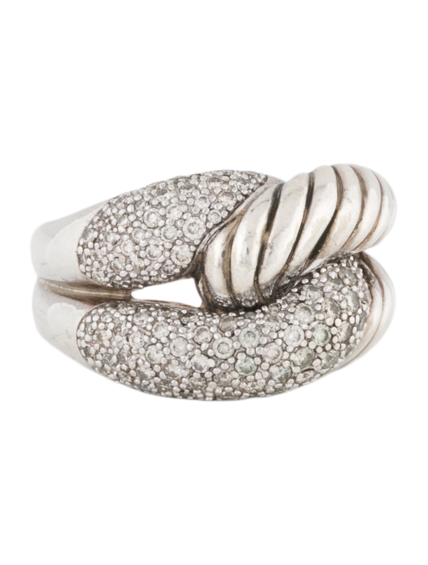 David Yurman 1.23ctw Diamond Labyrinth® Single Loop Ring