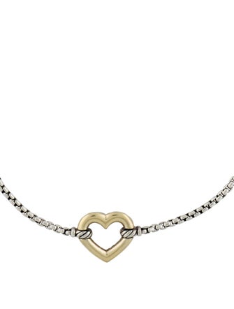 David Yurman Two-Tone Heart Station Bracelet