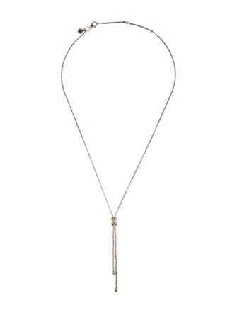 David Yurman Diamond Petite X Lariat Necklace
