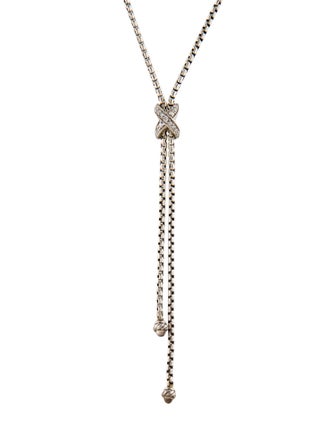 David Yurman Diamond Petite X Lariat Necklace