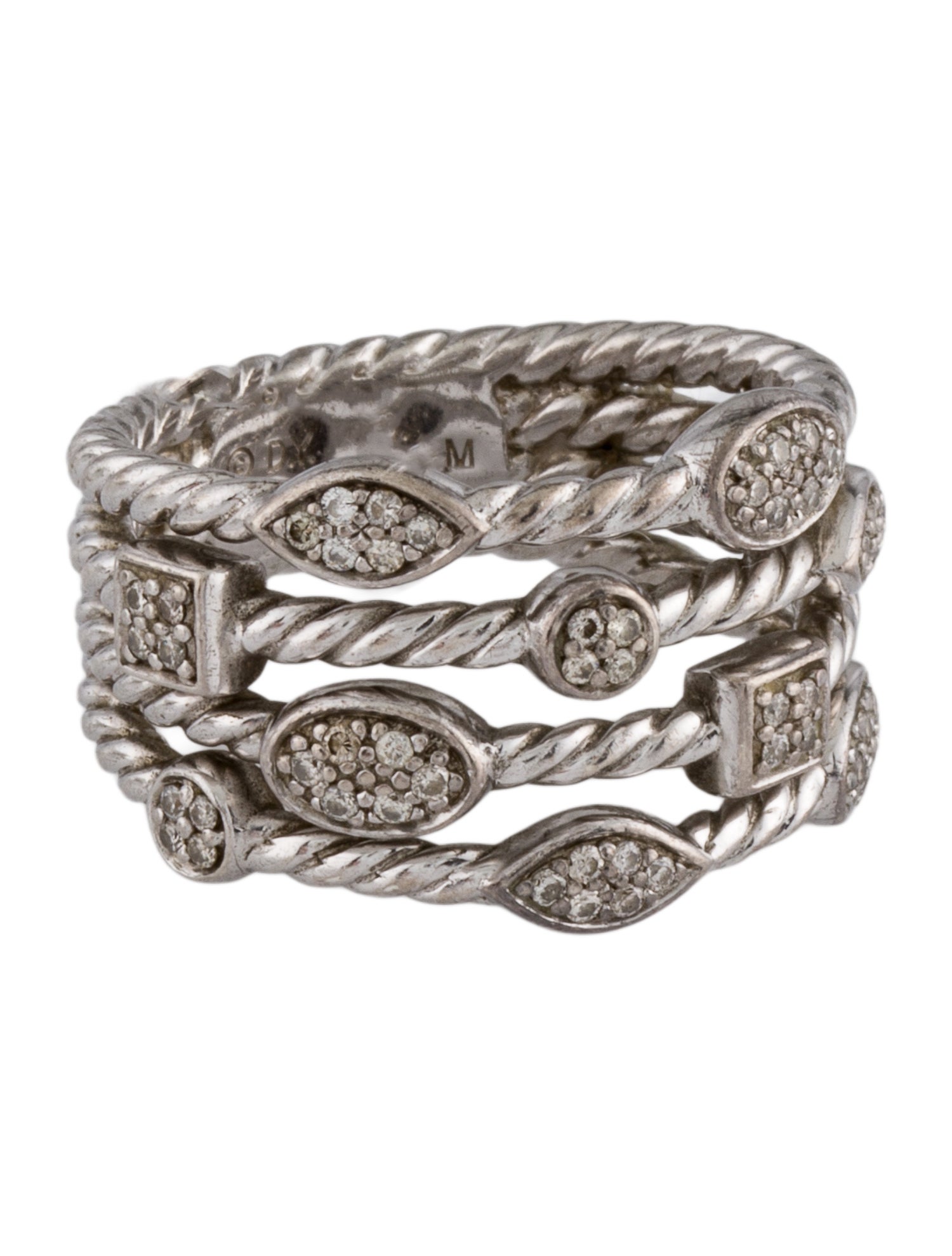 David Yurman Diamond Confetti Four-Row Ring