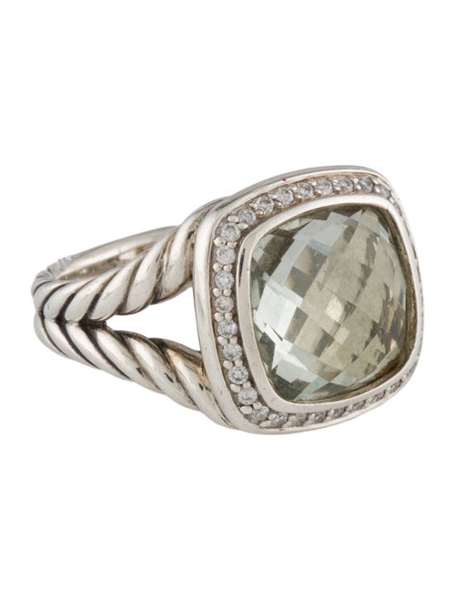David Yurman Prasiolite & Diamond Albion Ring