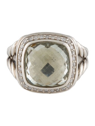 David Yurman Prasiolite & Diamond Albion Ring