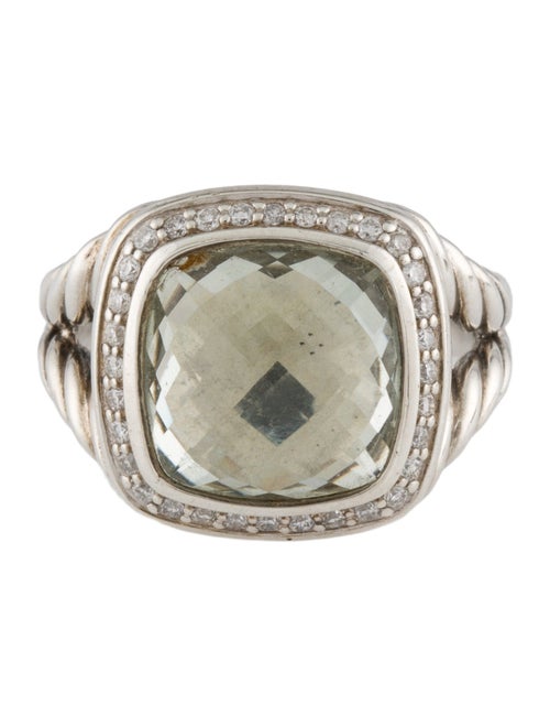 David Yurman Prasiolite & Diamond Albion Ring