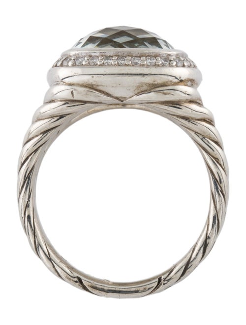 David Yurman Prasiolite & Diamond Albion Ring