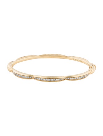 David Yurman 18K Diamond Bangle Bracelet
