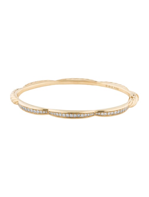 David Yurman 18K Diamond Bangle Bracelet