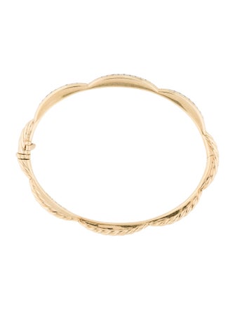 David Yurman 18K Diamond Bangle Bracelet