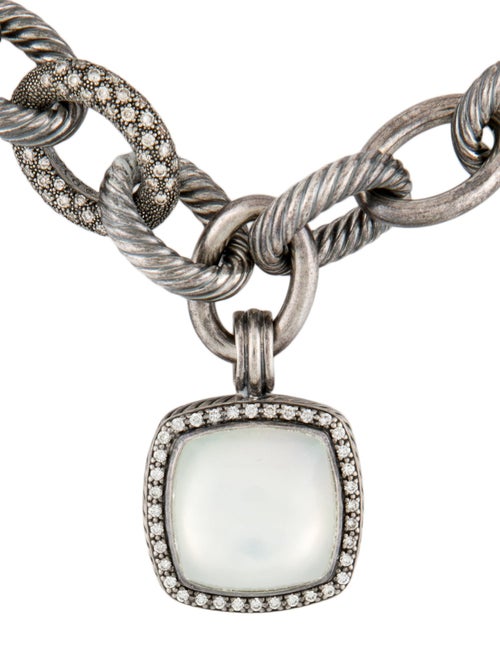 David Yurman Chalcedony, Mother Of Pearl & Diamond Midnight Melange Pendant Necklace
