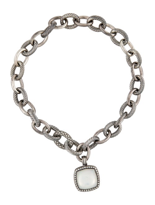 David Yurman Chalcedony, Mother Of Pearl & Diamond Midnight Melange Pendant Necklace