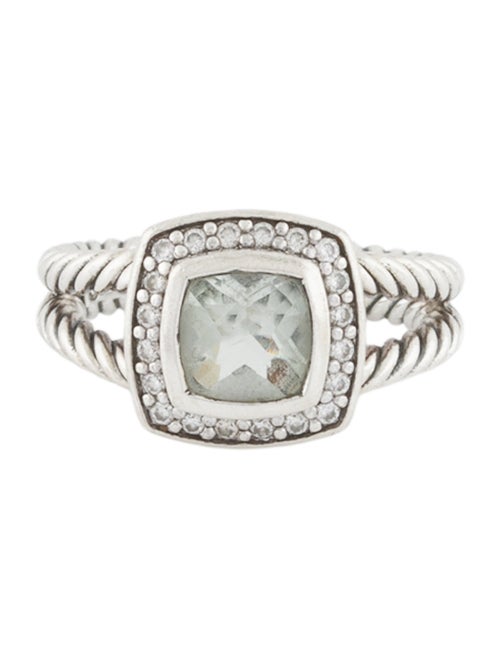 David Yurman Diamond & Prasiolite Petite Albion® Ring