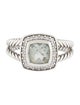 David Yurman Diamond & Prasiolite Petite Albion® Ring