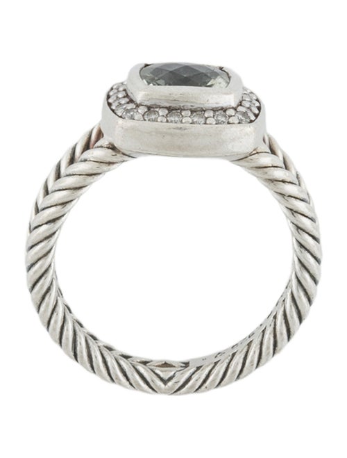 David Yurman Diamond & Prasiolite Petite Albion® Ring