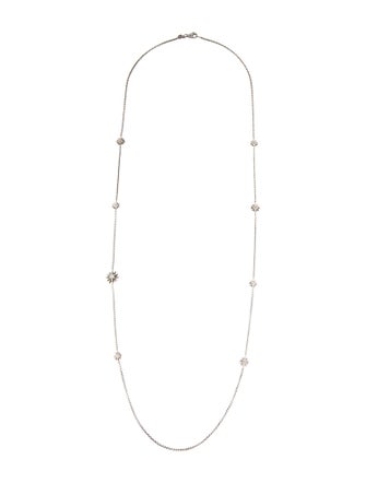 David Yurman Diamond Starburst Station Necklace