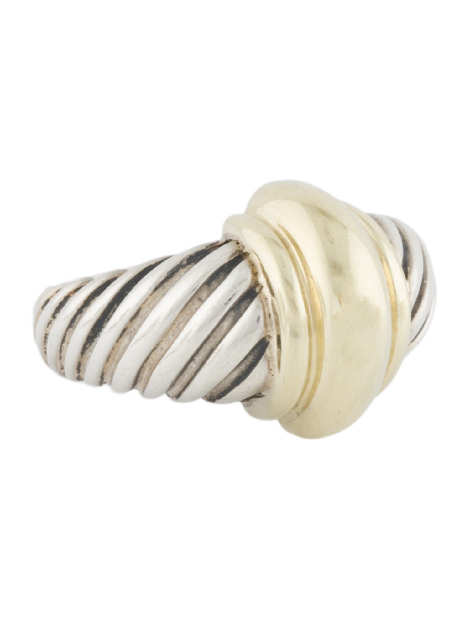 David Yurman Two-Tone Dome Cable Ring