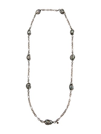 David Yurman Pearl Cage Station Necklace