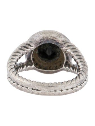 David Yurman Onyx and Diamond Petite Cerise Cocktail Ring