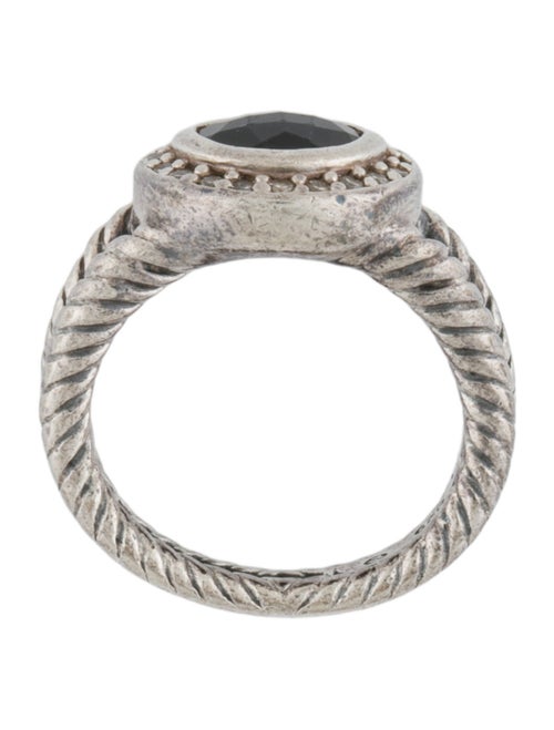 David Yurman Onyx and Diamond Petite Cerise Cocktail Ring