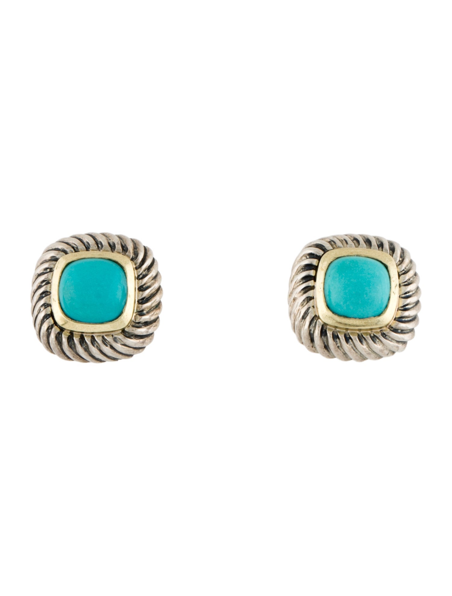 David Yurman Turquoise Albion Stud Earrings