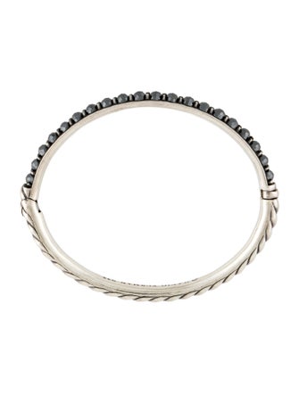 David Yurman Hematine Cable Berries Hinged Bangle Bracelet