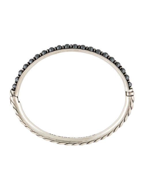 David Yurman Hematine Cable Berries Hinged Bangle Bracelet