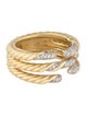 David Yurman 18K Diamond Three-Row Willow Band