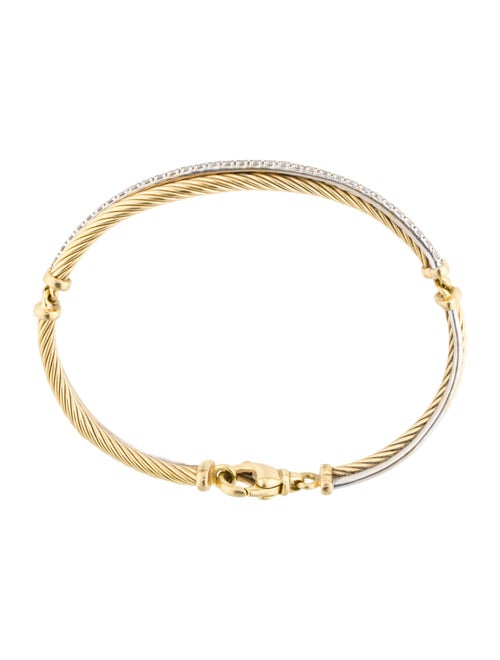 David Yurman 18K Diamond Crossover Link Bracelet