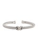 David Yurman Diamond X Cable Cuff Bracelet