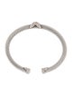 David Yurman Diamond X Cable Cuff Bracelet