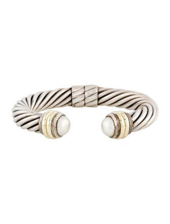 David Yurman Pearl Hinged Cuff Bracelet
