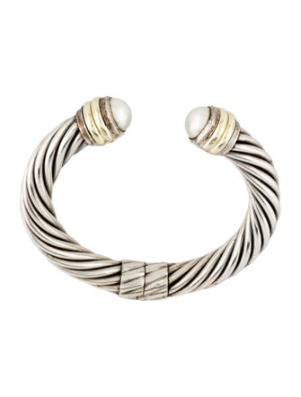 David Yurman Pearl Hinged Cuff Bracelet