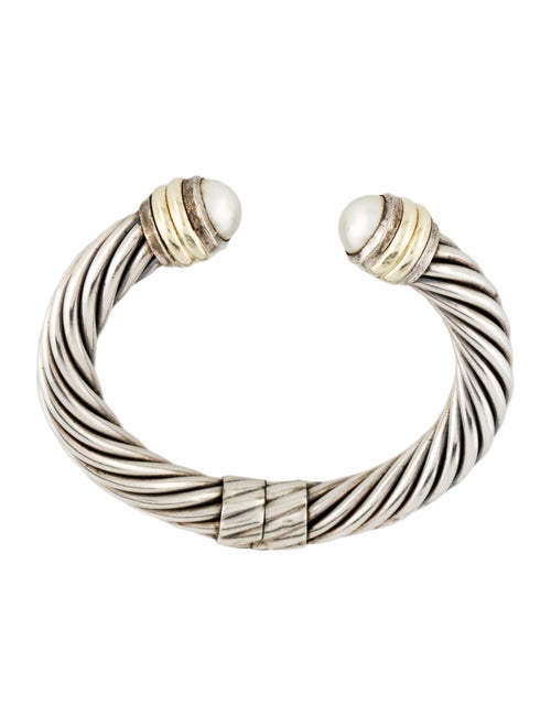 David Yurman Pearl Hinged Cuff Bracelet