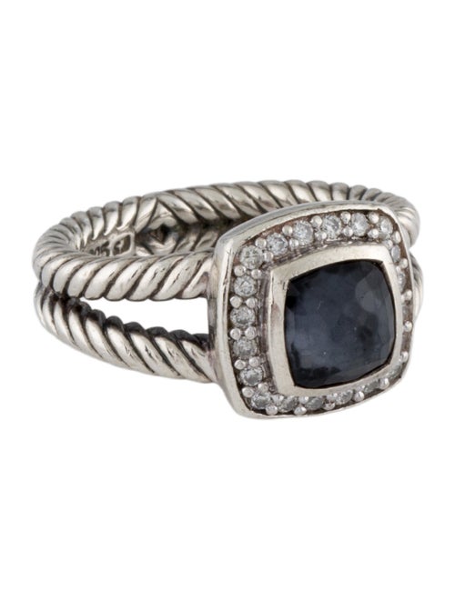 David Yurman Quartz, Hematite Doublet & Diamond Black Orchid Ring