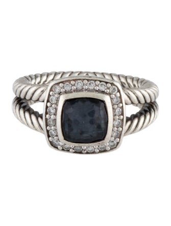 David Yurman Quartz, Hematite Doublet & Diamond Black Orchid Ring