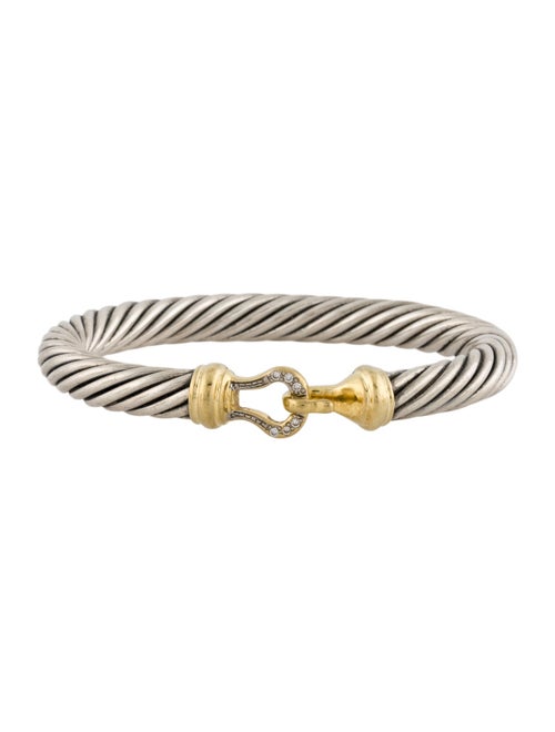 David Yurman Diamond Buckle Classic Cable Bracelet