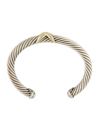 David Yurman Two-Tone X Classic Cable Station Bracelet