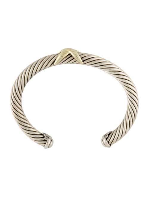 David Yurman Two-Tone X Classic Cable Station Bracelet