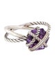 David Yurman Amethyst & Diamond Cable Wrap Ring