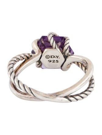 David Yurman Amethyst & Diamond Cable Wrap Ring