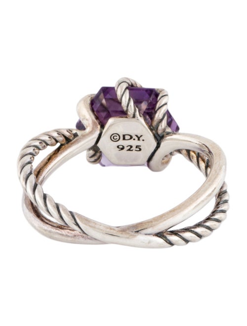 David Yurman Amethyst & Diamond Cable Wrap Ring