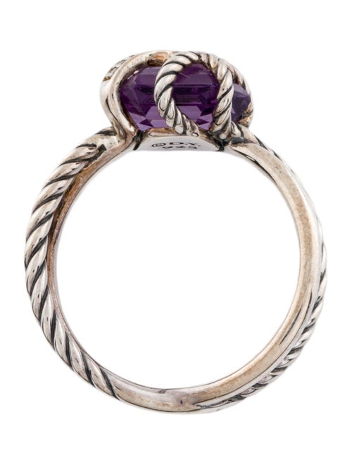 David Yurman Amethyst & Diamond Cable Wrap Ring