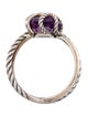 David Yurman Amethyst & Diamond Cable Wrap Ring