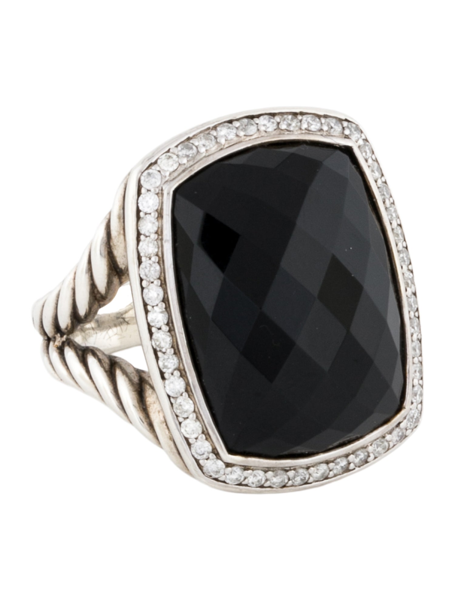 David Yurman Onyx & Diamond Albion Ring